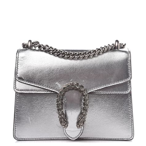 gucci silver clutch